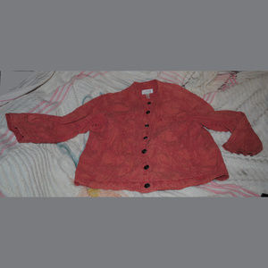 C.J. BANKS Coral Jacket Shirring Design  Sz 2X